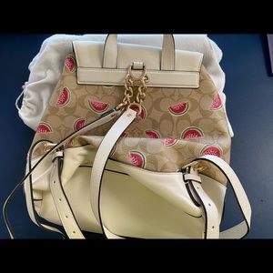 Coach backpack and small wallet